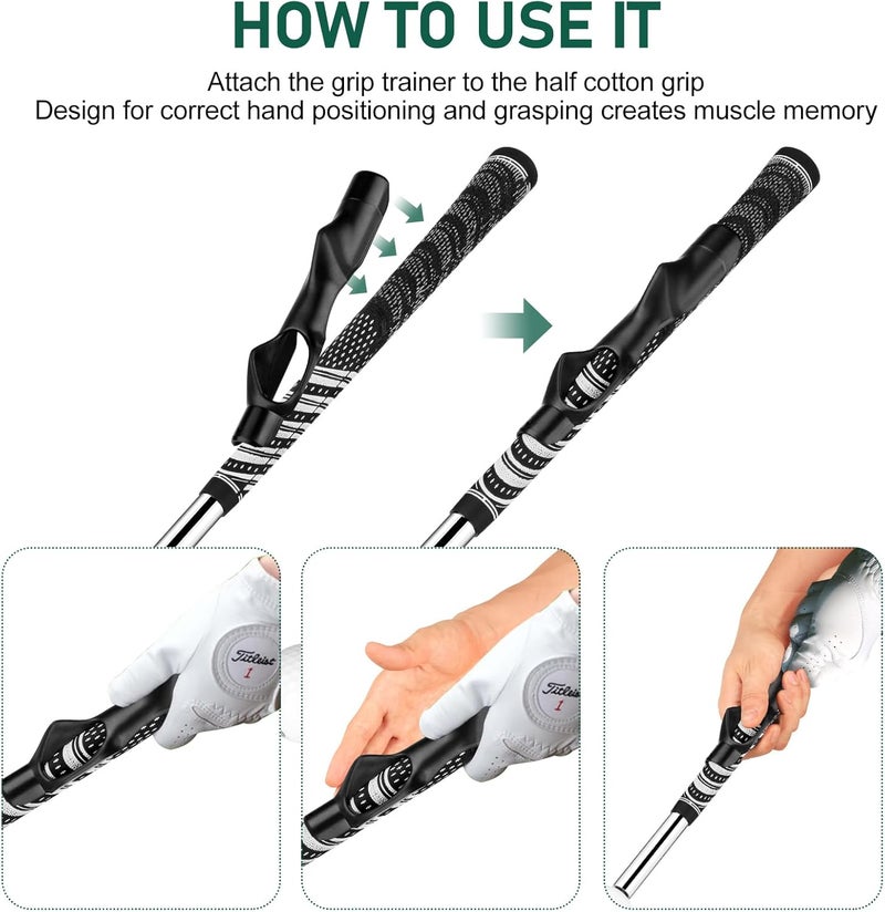 KALAUTO Golf Grip Swing Training Aid - Retractable Click Club Trainer Indoor Practice Warm Up Stick Flexible Telescopic Short Club Tempo Sound Release Trainer Devices - Image 2
